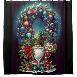 MERRY CHRISTMAS SHOWER CURTAIN