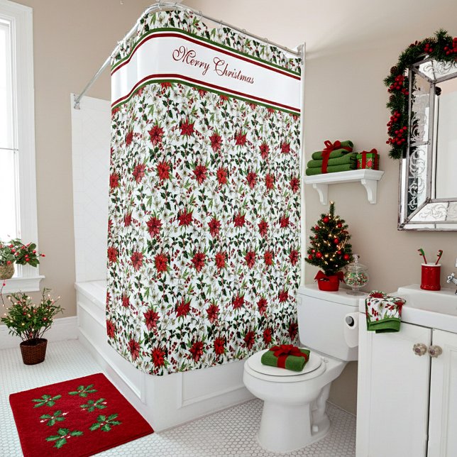 Merry Christmas Shower Curtain (Creator Uploaded)