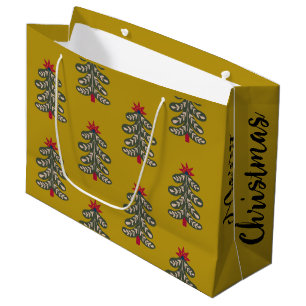 Merry Christmas Side Detail Gift Bag 