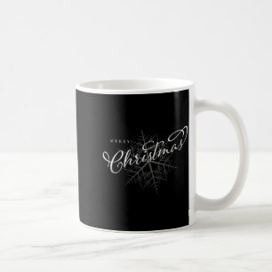 Merry Christmas Silver Snowflake Coffee Mug
