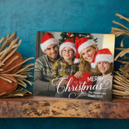 Merry Christmas Simple Custom Photo Plaque