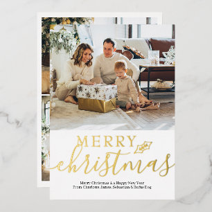 Merry Christmas Simple Elegant Personalised