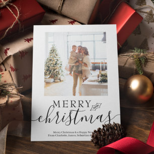 Merry Christmas Simple Elegant Personalised Holiday Card
