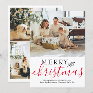 Merry Christmas Simple Elegant Personalised Holiday Card