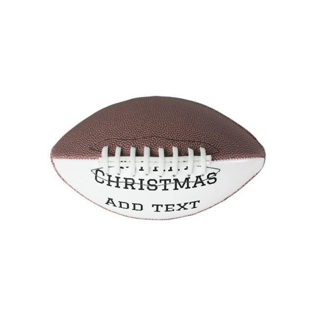 Merry Christmas simple minimal add name text moder Football (Front)
