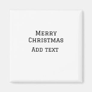 Merry Christmas simple minimal add name text moder Magnet
