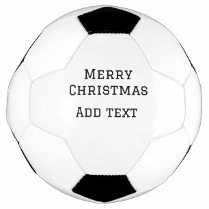Merry Christmas simple minimal add name text moder Soccer Ball