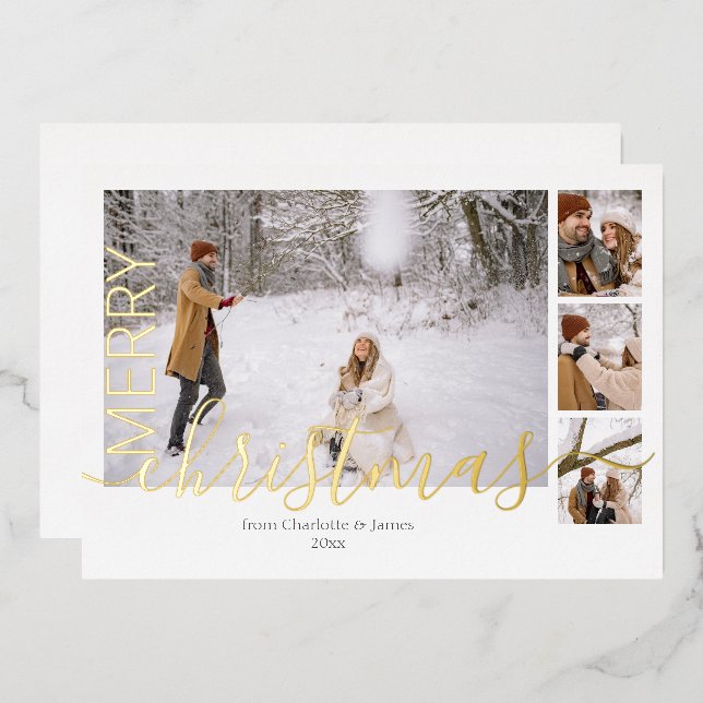 Merry Christmas Simple Modern Personalised (Front/Back)