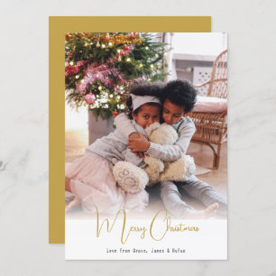 Merry Christmas Simple Modern Photo Card