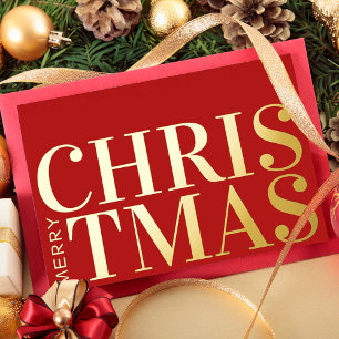 Merry Christmas Simple Modern Typography Business