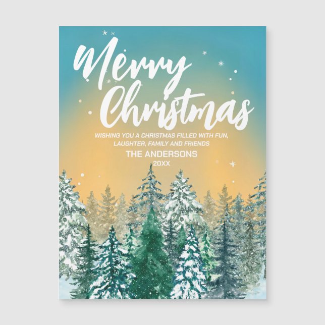 Merry christmas Simple Modern white script holiday (Front)