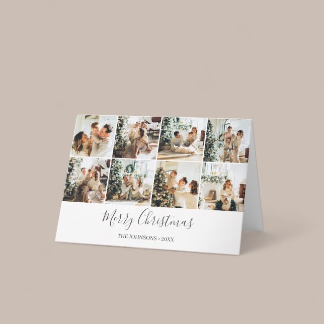 Merry Christmas Simple Photo Collage Card (Creator Uploaded)