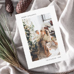 Merry Christmas Simple Photo Holiday Card<br><div class="desc">Experience the essence of the festive season with our minimalist personalized Christmas card, where simplicity meets elegance. The card's front is an understated masterpiece, showcasing your chosen photo as its focal point, allowing the memories to shine. Accompanying the image, the phrase 'Merry Christmas' and your name are gracefully presented in...</div>