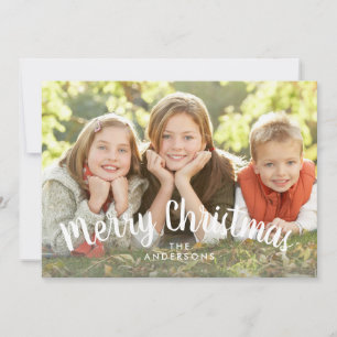 Merry Christmas Simple Script Holiday Photo