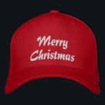 Merry Christmas Simple Typography Embroidered Embroidered Hat<br><div class="desc">Merry Christmas Simple Modern Typography Custom Embroidered Baseball Cap features the simple modern embroidered text "Merry Christmas". Perfect as a gift for family and friends for Christmas holidays. Created by Evco Studio www.zazzle.com/store/evcostudio</div>