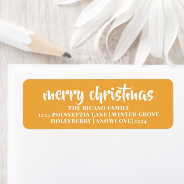 Merry Christmas Simple Typography Yellow And White (Insitu)