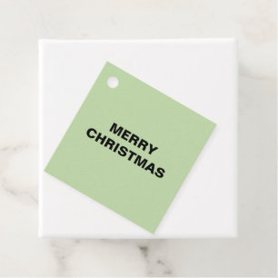  MERRY CHRISTMAS SIMPLE  WHITE TAG