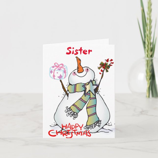 MERRY CHRISTMAS ****SISTER**** HOLIDAY CARD (Front)