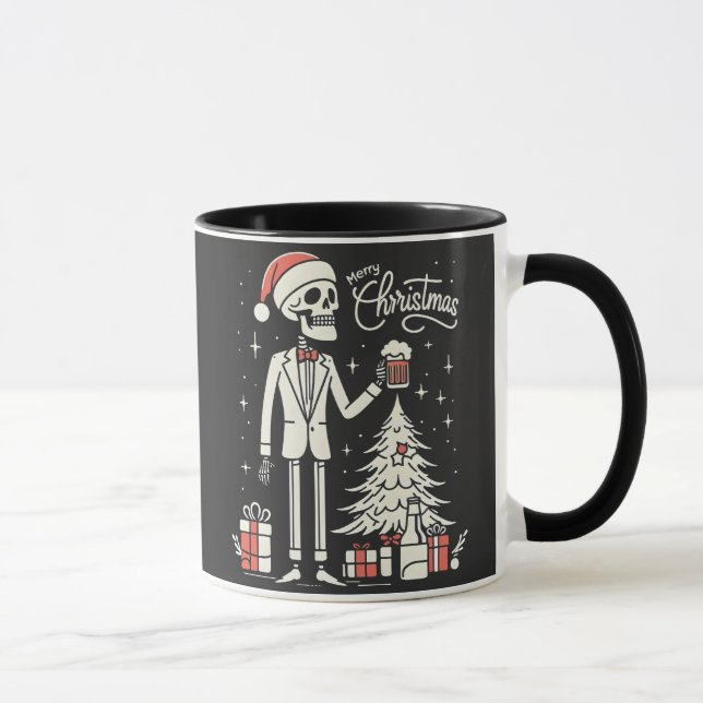Merry Christmas Skeleton  Mug (Right)