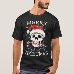 Merry Christmas Skull Skeleton Men Women T-Shirt