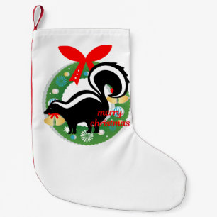 merry christmas skunk stocking