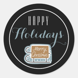 Merry Christmas Sled Happy Holiday Sticker