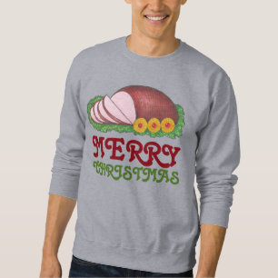 Merry Christmas Sliced Holiday Ham Ugly Sweater