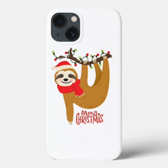 Merry Christmas Sloth | Holidays Case-Mate iPhone Case (Back)