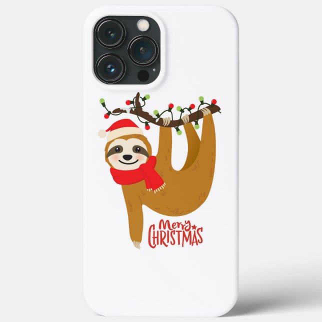 Merry Christmas Sloth | Holidays Case-Mate iPhone Case (Back)