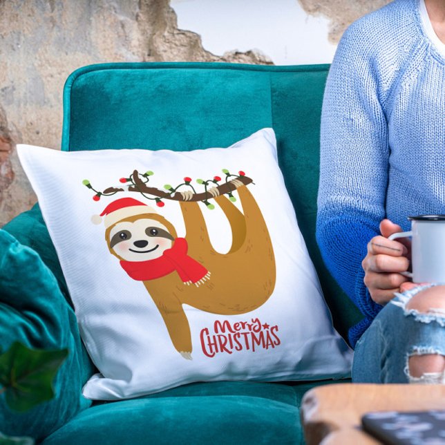 Merry Christmas Sloth | Holidays Cushion (Creator Uploaded)