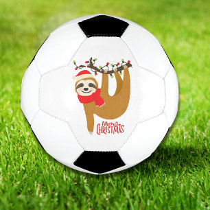 Merry Christmas Sloth Holidays Soccer Ball