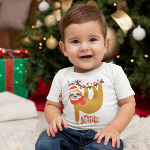 Merry Christmas Sloth   Holidays Toddler T-Shirt