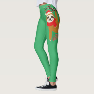 Merry Christmas Sloth Leggings