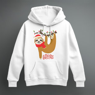 Merry Christmas Sloth Lover Holiday Gift Hoodie