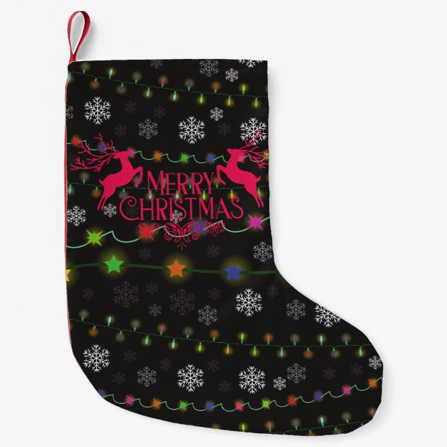 Merry Christmas Small Christmas Stocking (Front)