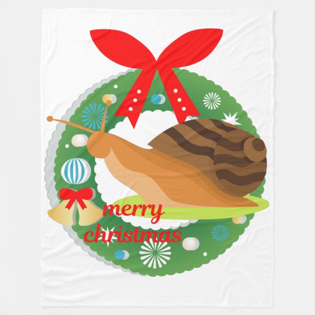 merry christmas snail blanket (Front)
