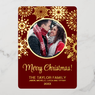 Merry Christmas Snow Insert Photo Family Frame