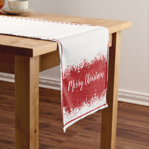 Merry Christmas snow Medium Table Runner