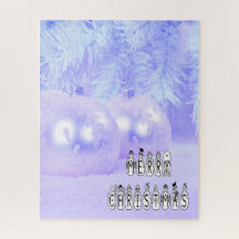 Merry Christmas Snow People Font, Blue Tint Snow