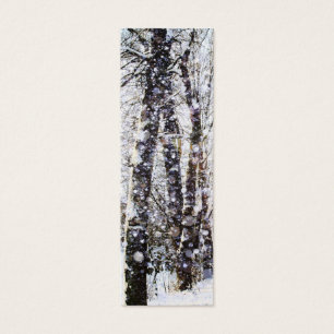 Merry Christmas Snow Trees Bookmark Card
