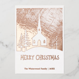 Merry Christmas Snow Winter Church Personalised