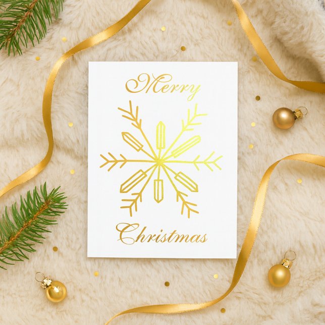 Merry Christmas Snowflake Foil Card (Creator Uploaded)