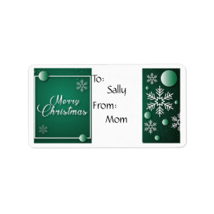 Merry Christmas Snowflake gift tag