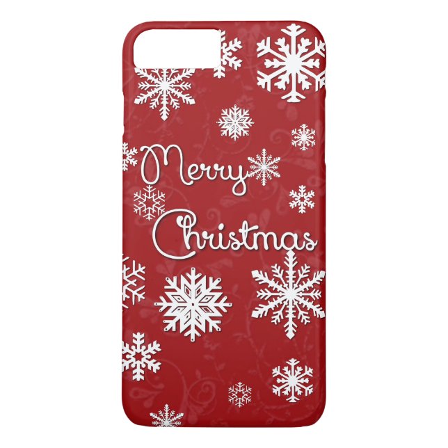 Merry Christmas Snowflake Phone Case (Back)