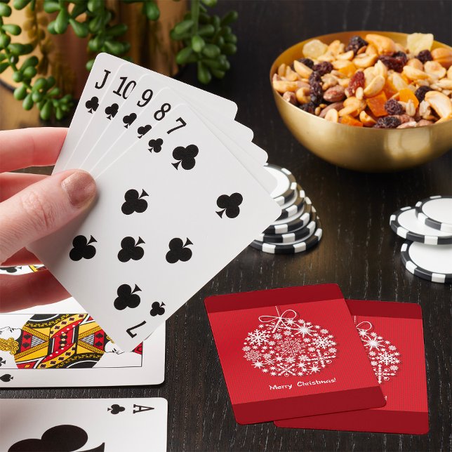 Merry Christmas Snowflake Playing Cards (Creator Uploaded)