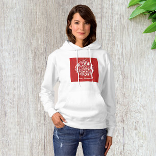 Merry Christmas Snowflake Womens Hoodie