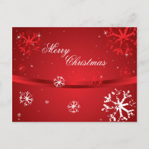 Merry Christmas Snowflakes 2 Holiday Postcard