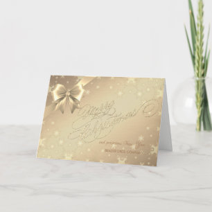 Merry Christmas Snowflakes ,Corporate Greeting Holiday Card