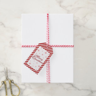 Merry Christmas Snowflakes Gift Tag