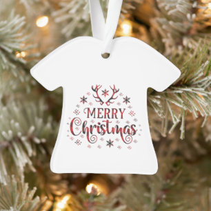 Merry Christmas Snowflakes, Happy New Year Ornament